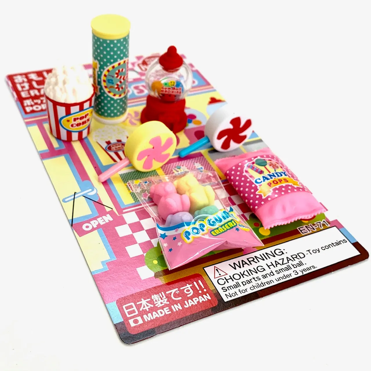 38297 IWAKO CANDY SWEETS ERASER CARD-10 CARDS