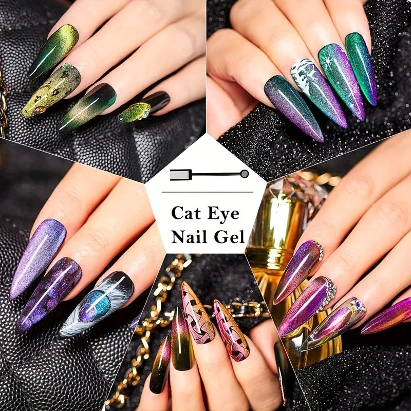 6 Color Magnetic Gel Polish Set for Stunning Nail Art