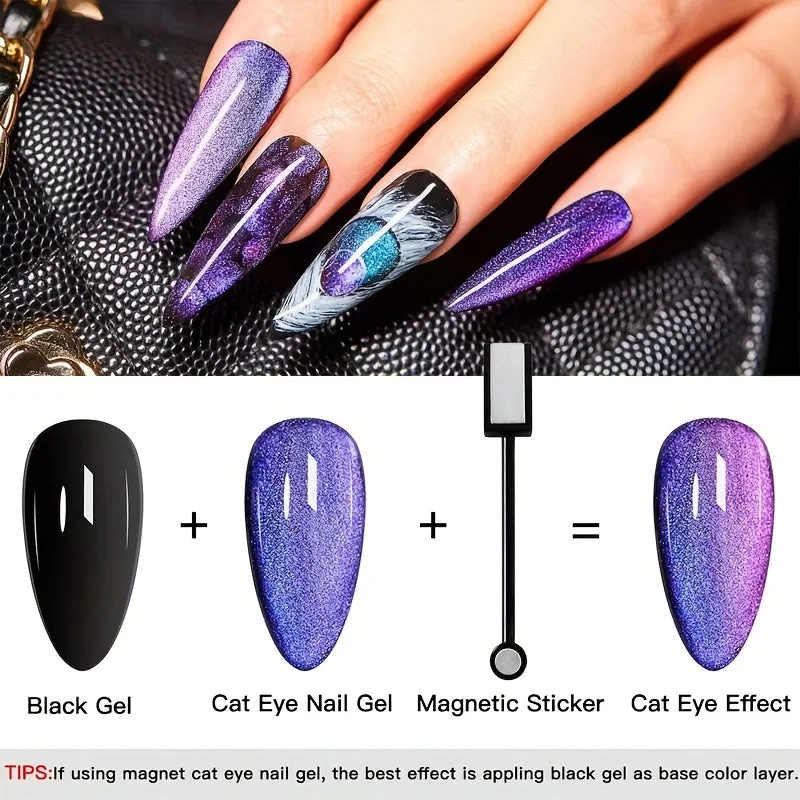 6 Color Magnetic Gel Polish Set for Stunning Nail Art