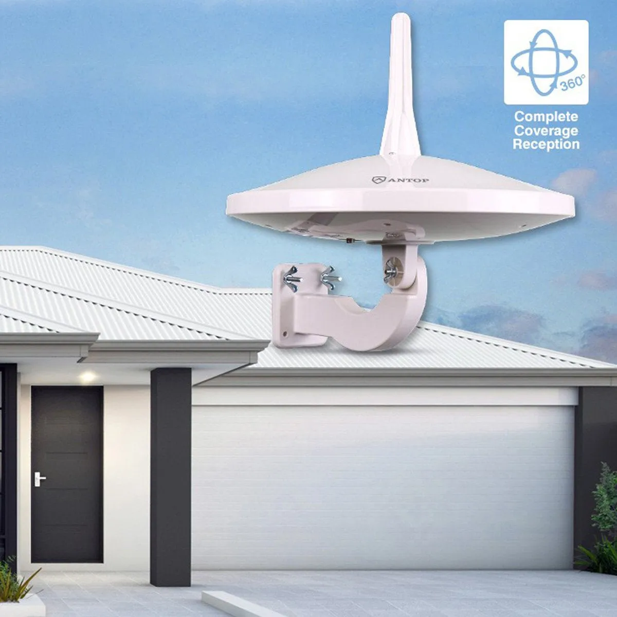 ANTOP UFO Dual Omni AT-415B Outdoor Smartpass Amplified HDTV Antenna