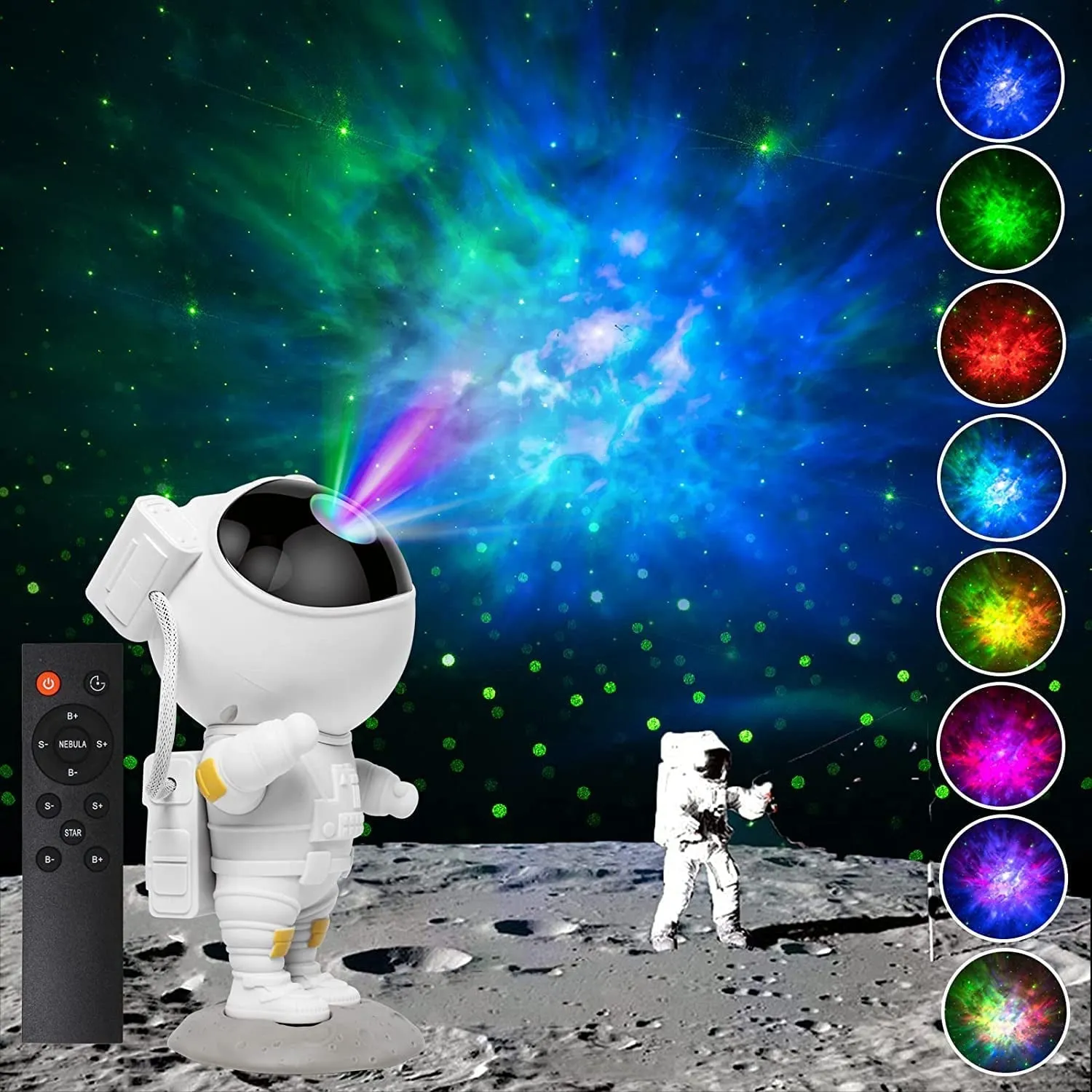 Astronaut Galaxy Projector with Backup Battery | Night Light