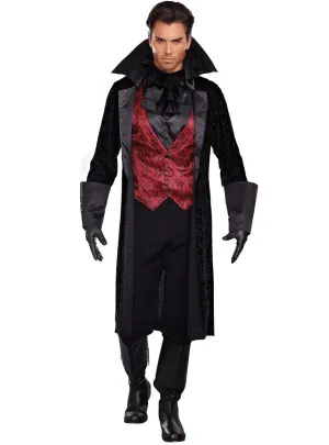 Bloody Handsome Vampire Mens Deluxe Plus Size Halloween Costume