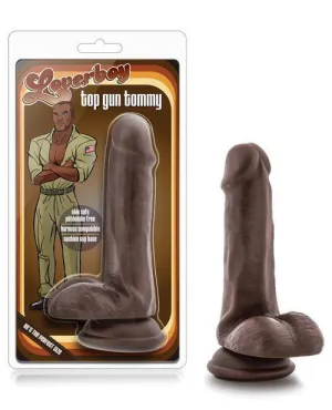 Blush Loverboy Top Gun Tommy 6" Realistic Cock - Chocolate