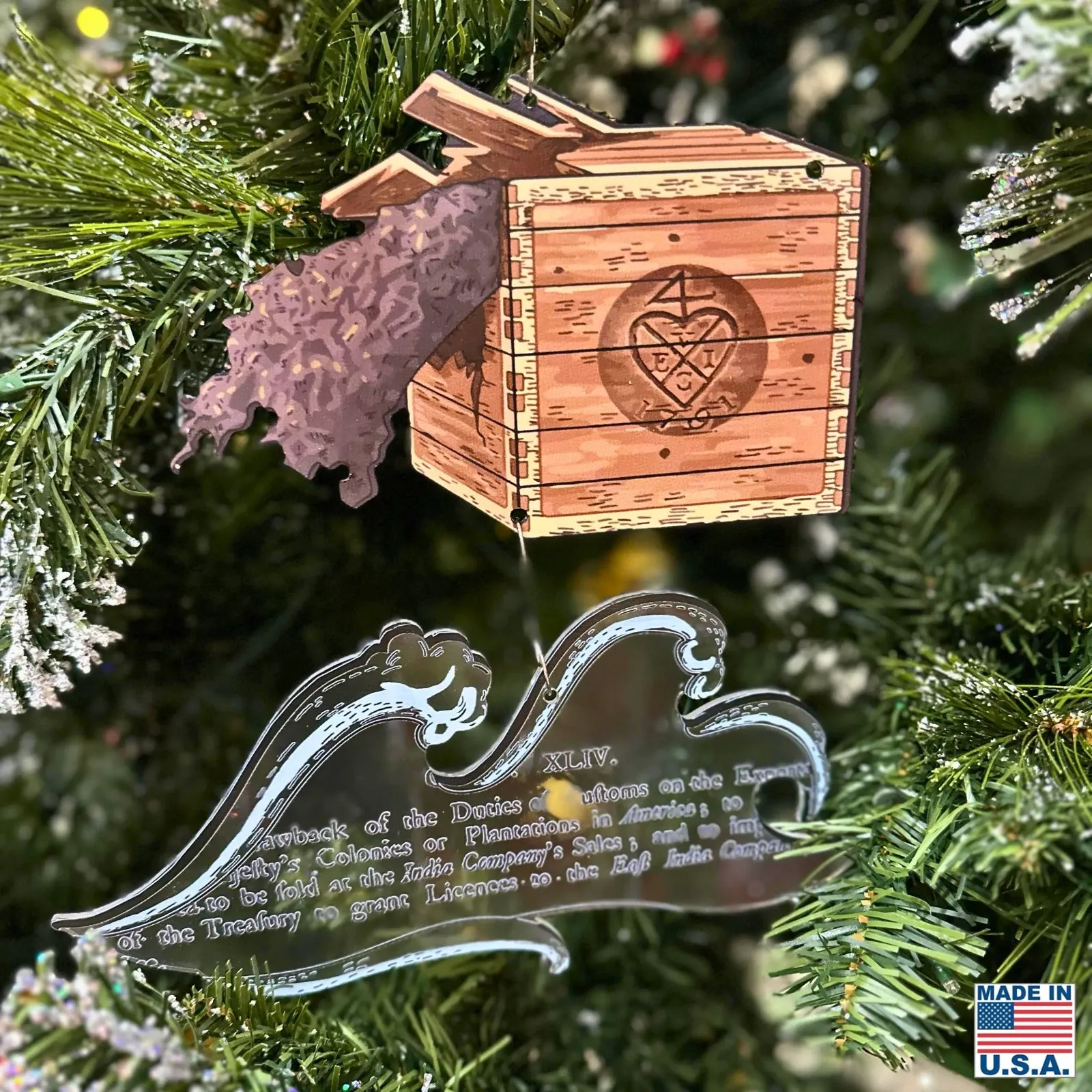 Boston Tea Party 250th Anniversary Ornament — Made in America