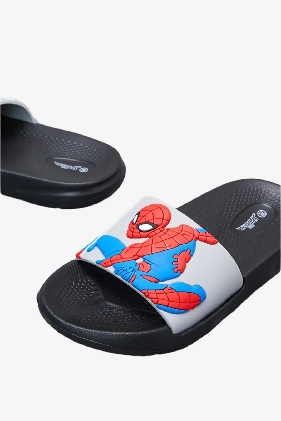 Boys Grey Spiderman Character Slide