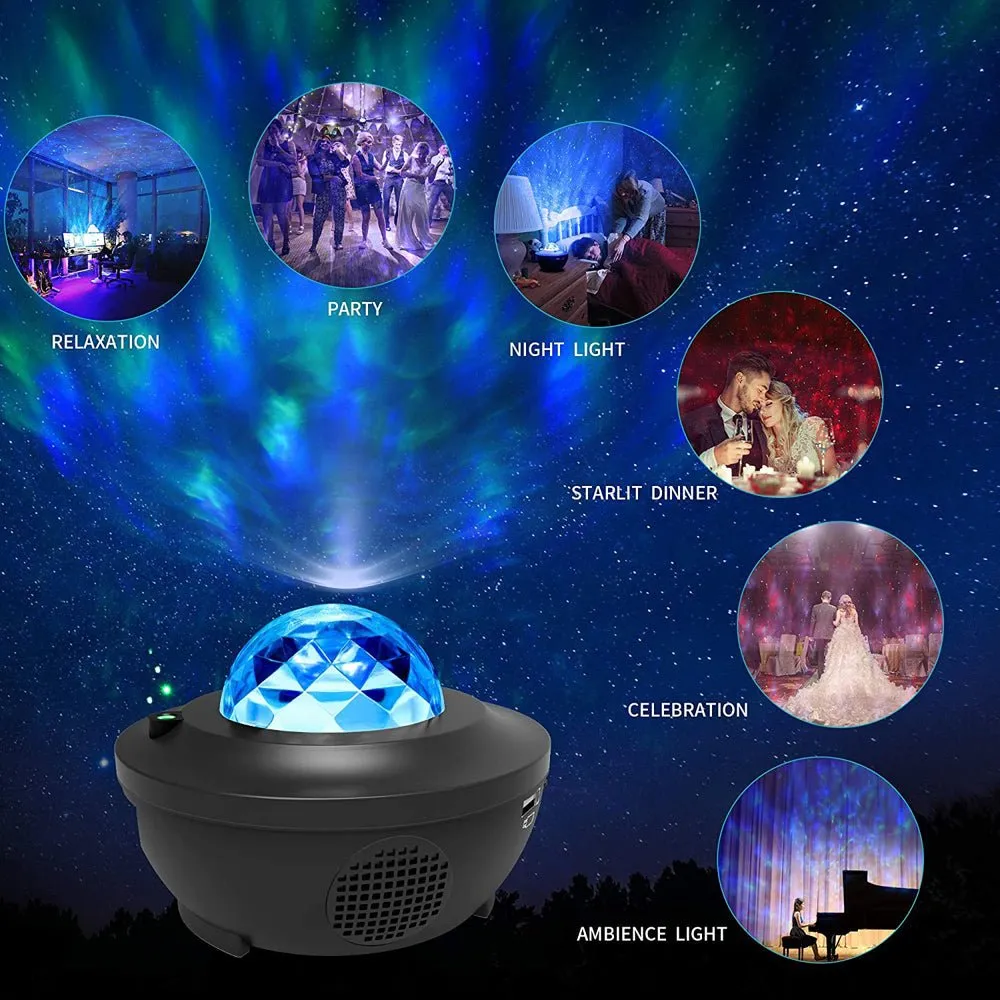 CRONY YK-1 Star lights Galaxy Projector, Star Projector 3 in 1 Night Light Projector w/LED Nebula Cloud with Bluetooth Music karaoke Speaker