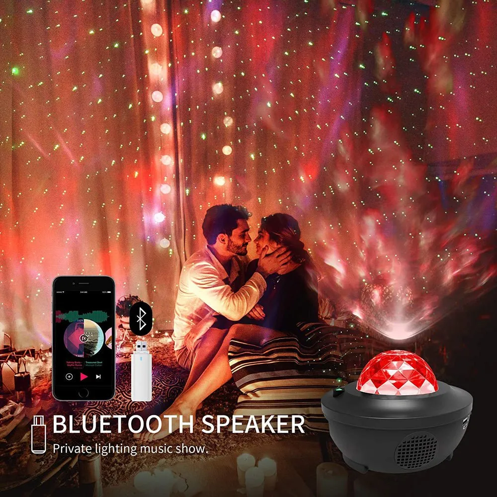 CRONY YK-1 Star lights Galaxy Projector, Star Projector 3 in 1 Night Light Projector w/LED Nebula Cloud with Bluetooth Music karaoke Speaker