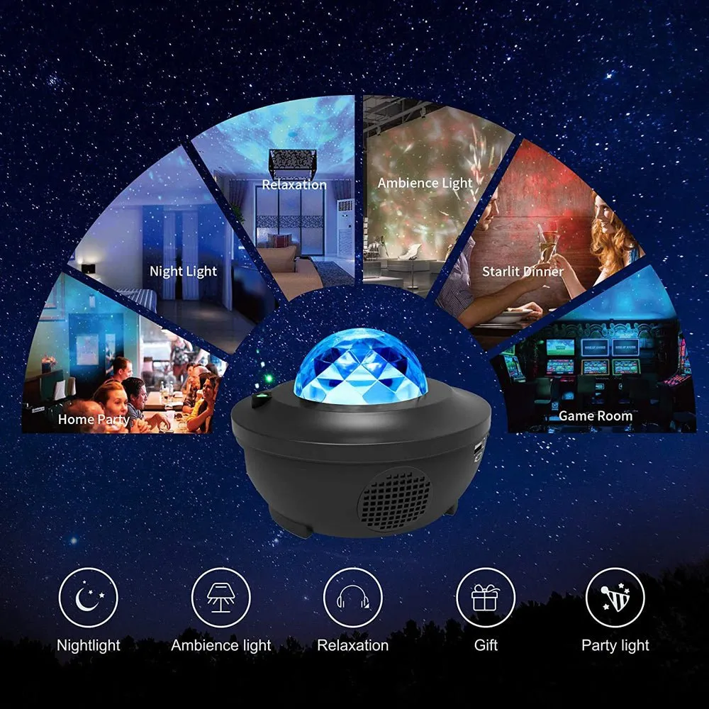 CRONY YK-1 Star lights Galaxy Projector, Star Projector 3 in 1 Night Light Projector w/LED Nebula Cloud with Bluetooth Music karaoke Speaker