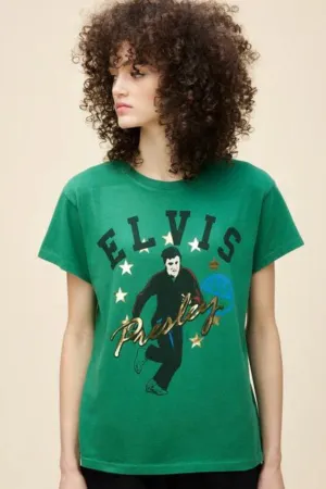 Daydreamer: Sun Records Elvis Collegiate Tour Tee in Jade