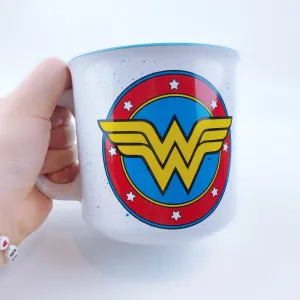 DC Comics Wonder Women Insignia Ceramic Large Size Mug Cup - Official Licensed