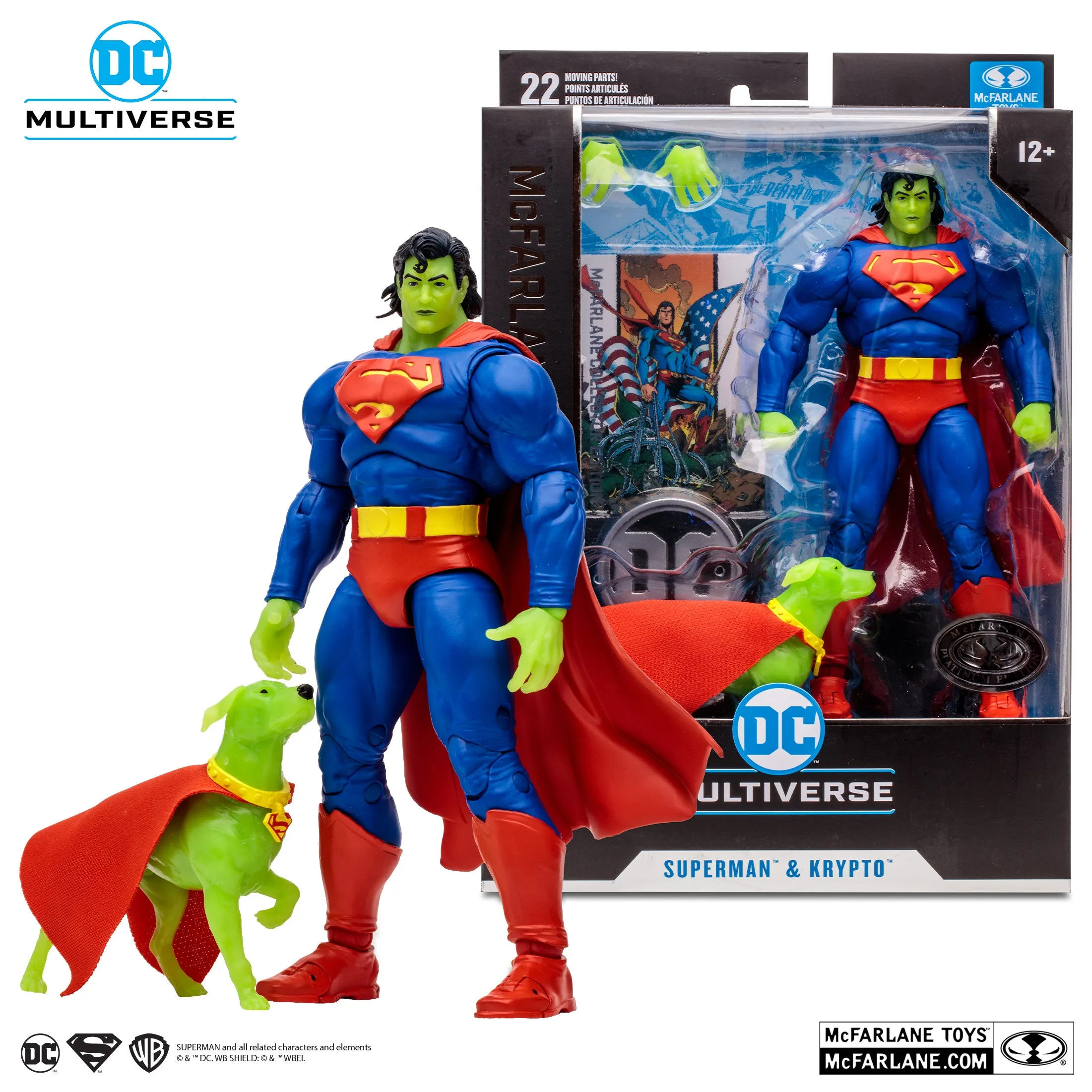 DC Multiverse Collector Edition Superman & Krypto (Return of Superman) Platinum Edition 7" Inch Scale Action Figure - McFarlane Toys