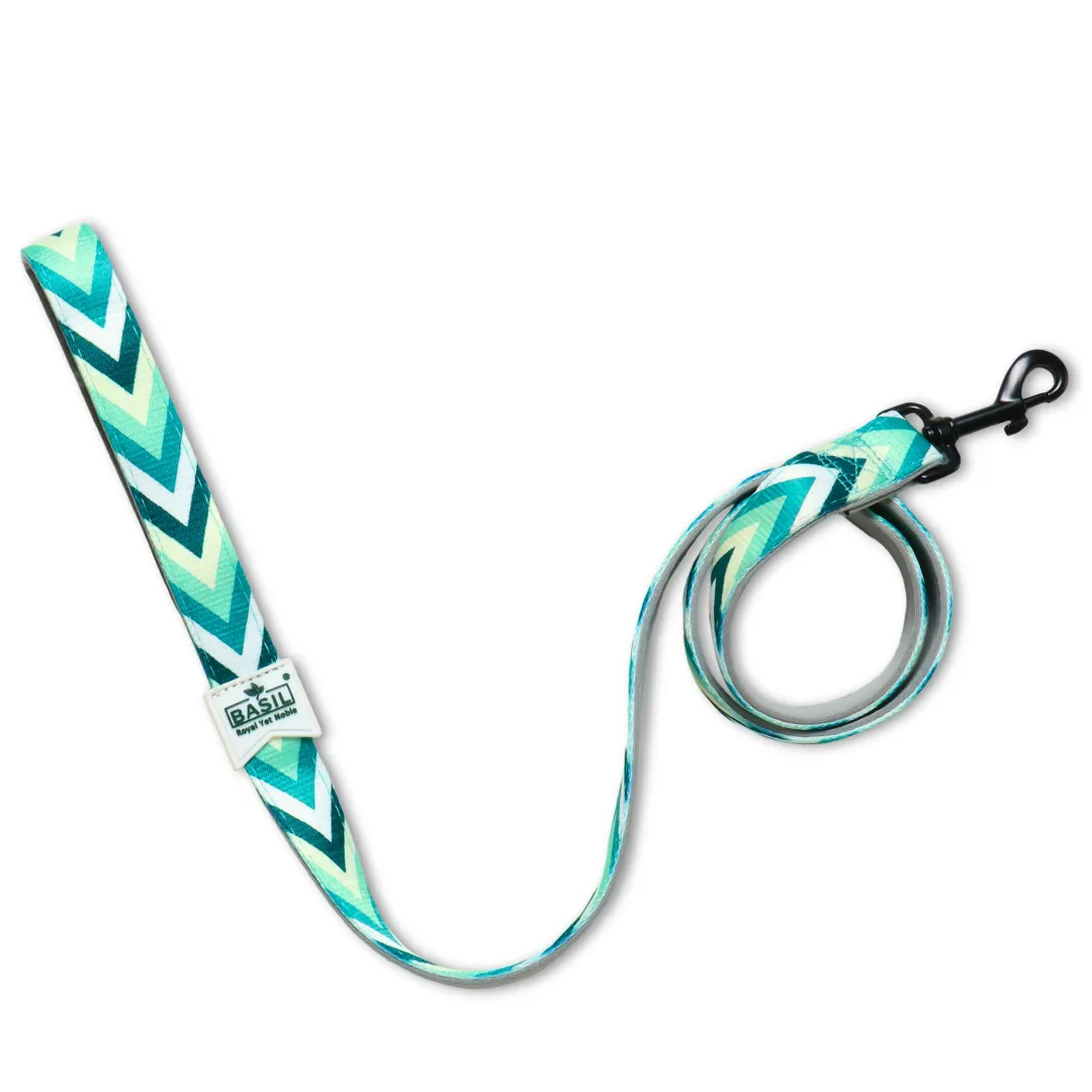 Dog Leash, Zig-Zag Green, 4ft Length