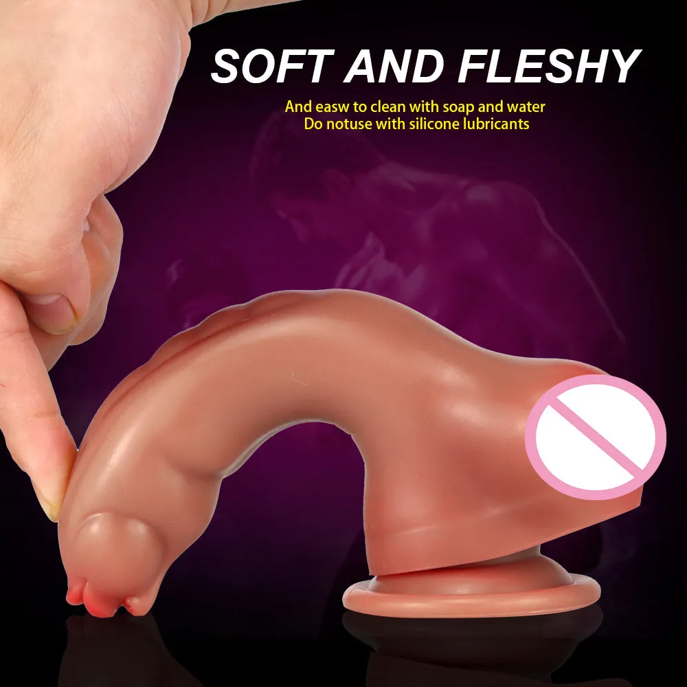 Fantasy Anal Dildo Butt Plug -  Exotic Realistic Mouth Glan Silicone Female Sex Toys