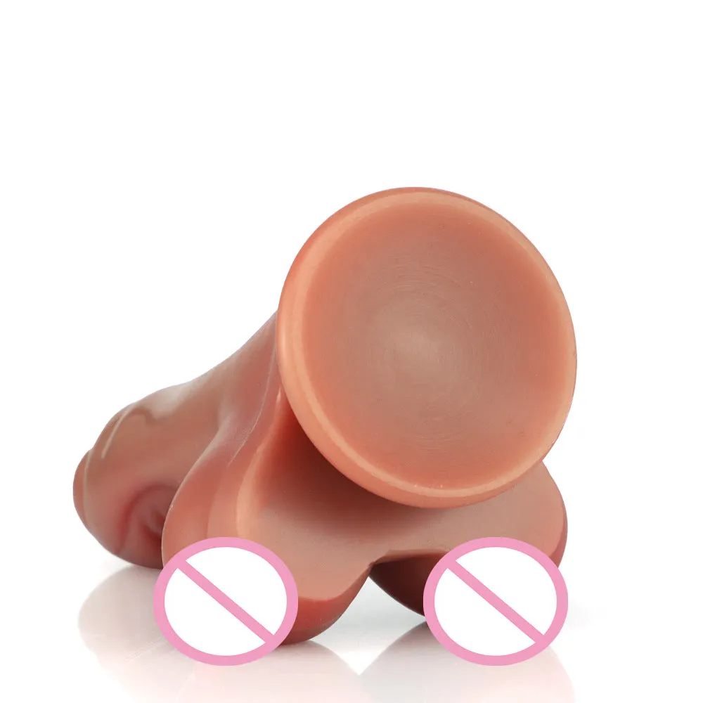 Fantasy Anal Dildo Butt Plug -  Exotic Realistic Mouth Glan Silicone Female Sex Toys