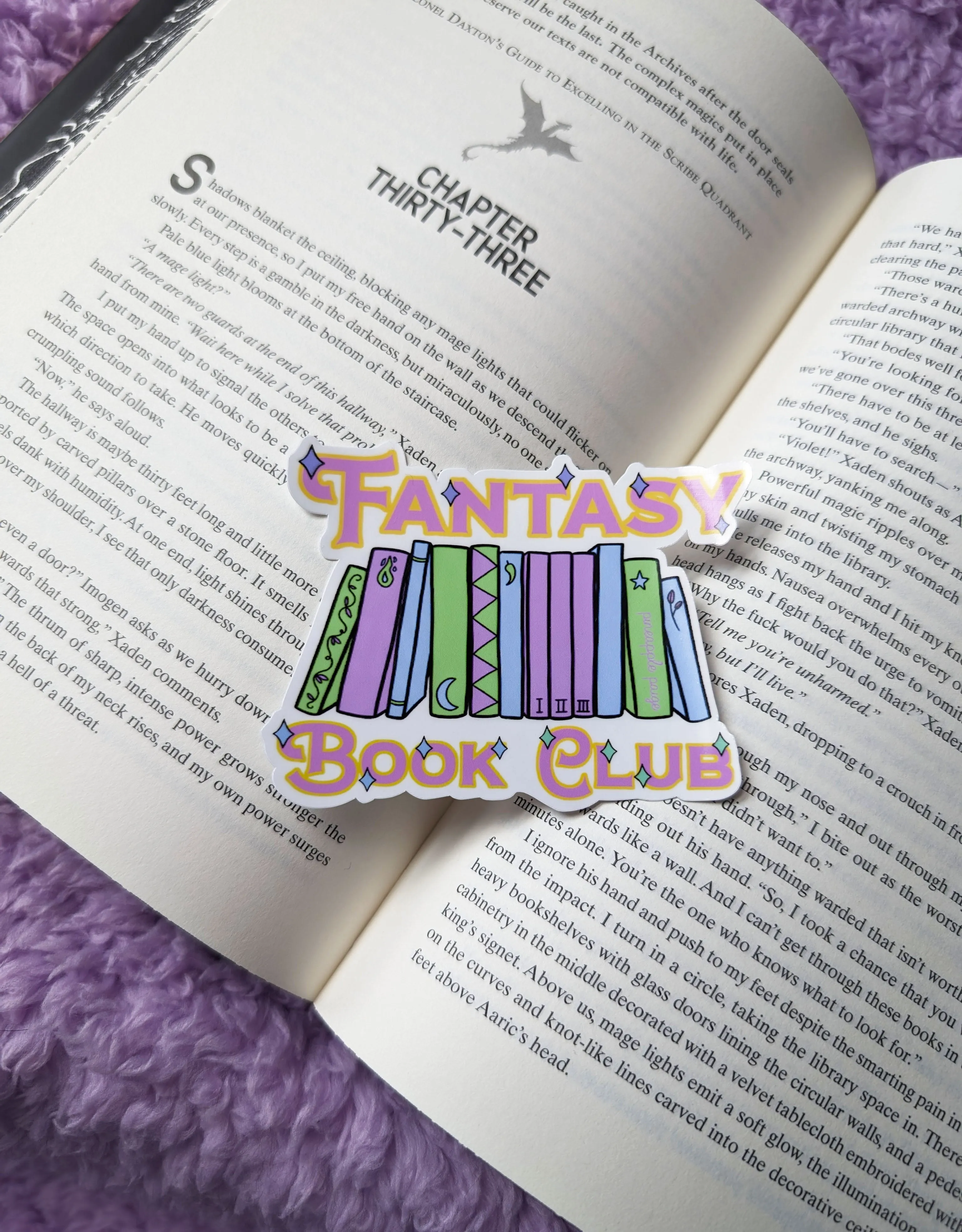 Fantasy Book Club Sticker