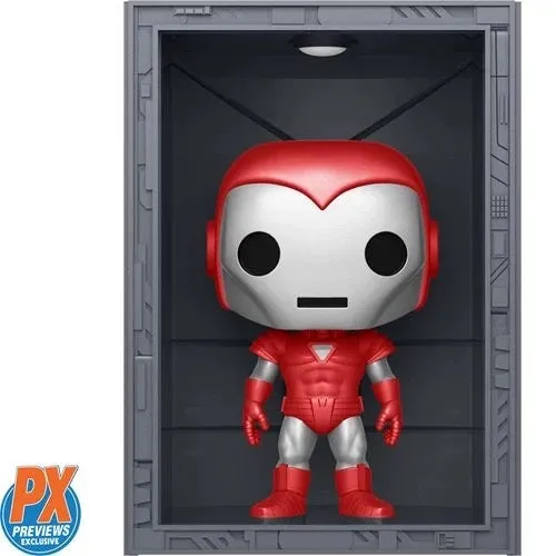 Funko Marvel Iron Man Hall of Armor Iron Man Model 8 1038 Silver Centurion Iron Man Deluxe Pop! Vinyl Figure