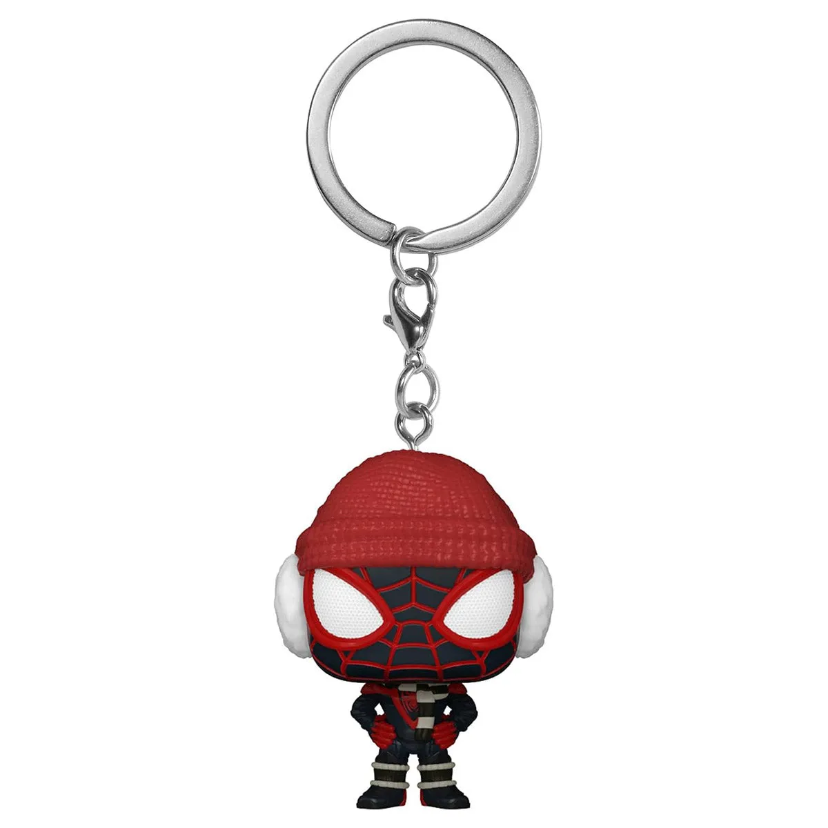 Funko Pop! Pocket Keychain: Marvel Spider-Man: Miles Morales (Winter Suit) Bobble-Head Vinyl Figure