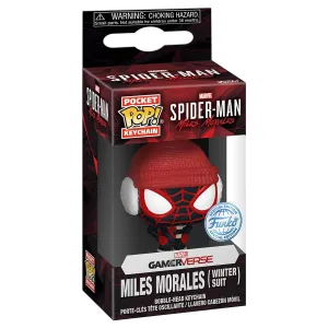 Funko Pop! Pocket Keychain: Marvel Spider-Man: Miles Morales (Winter Suit) Bobble-Head Vinyl Figure