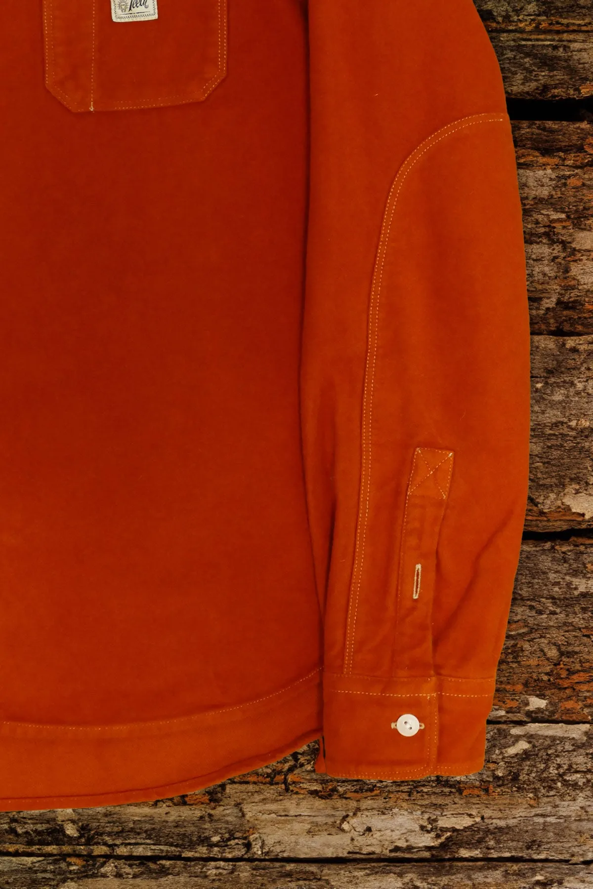 Hen's Teeth - HTM-S1M2 Work Shirt in Moleskin Rust