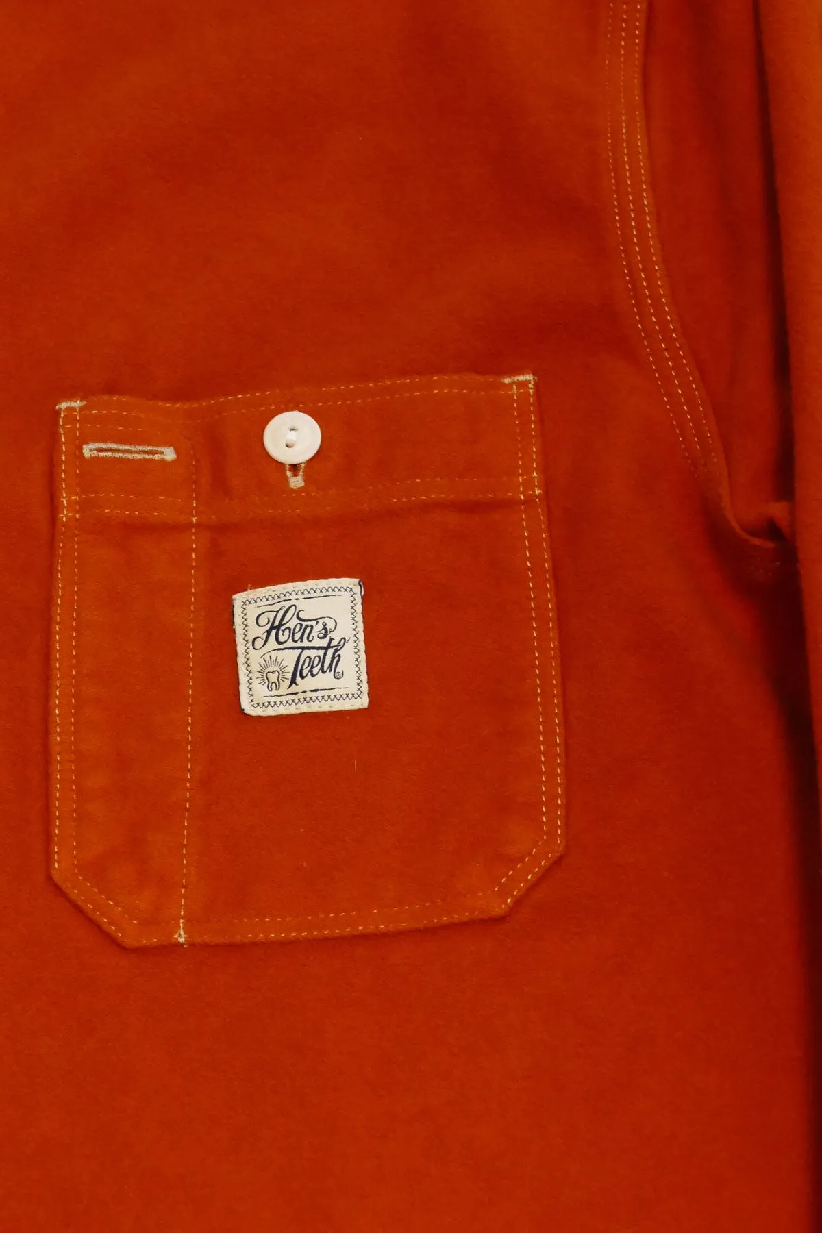 Hen's Teeth - HTM-S1M2 Work Shirt in Moleskin Rust