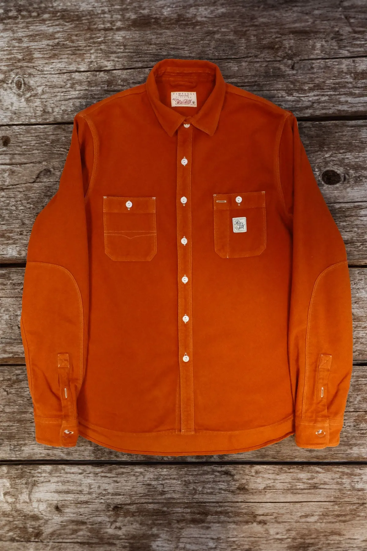 Hen's Teeth - HTM-S1M2 Work Shirt in Moleskin Rust