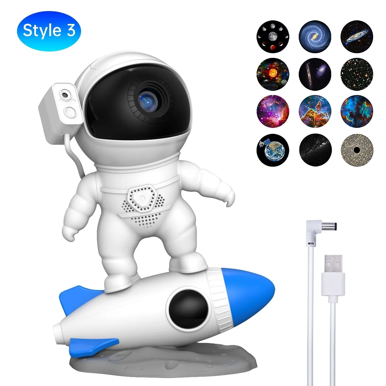 Kids Star Projector Night Light with Remote Control 360°Adjustable Design Astronaut Nebula Galaxy Lighting for Children Adults