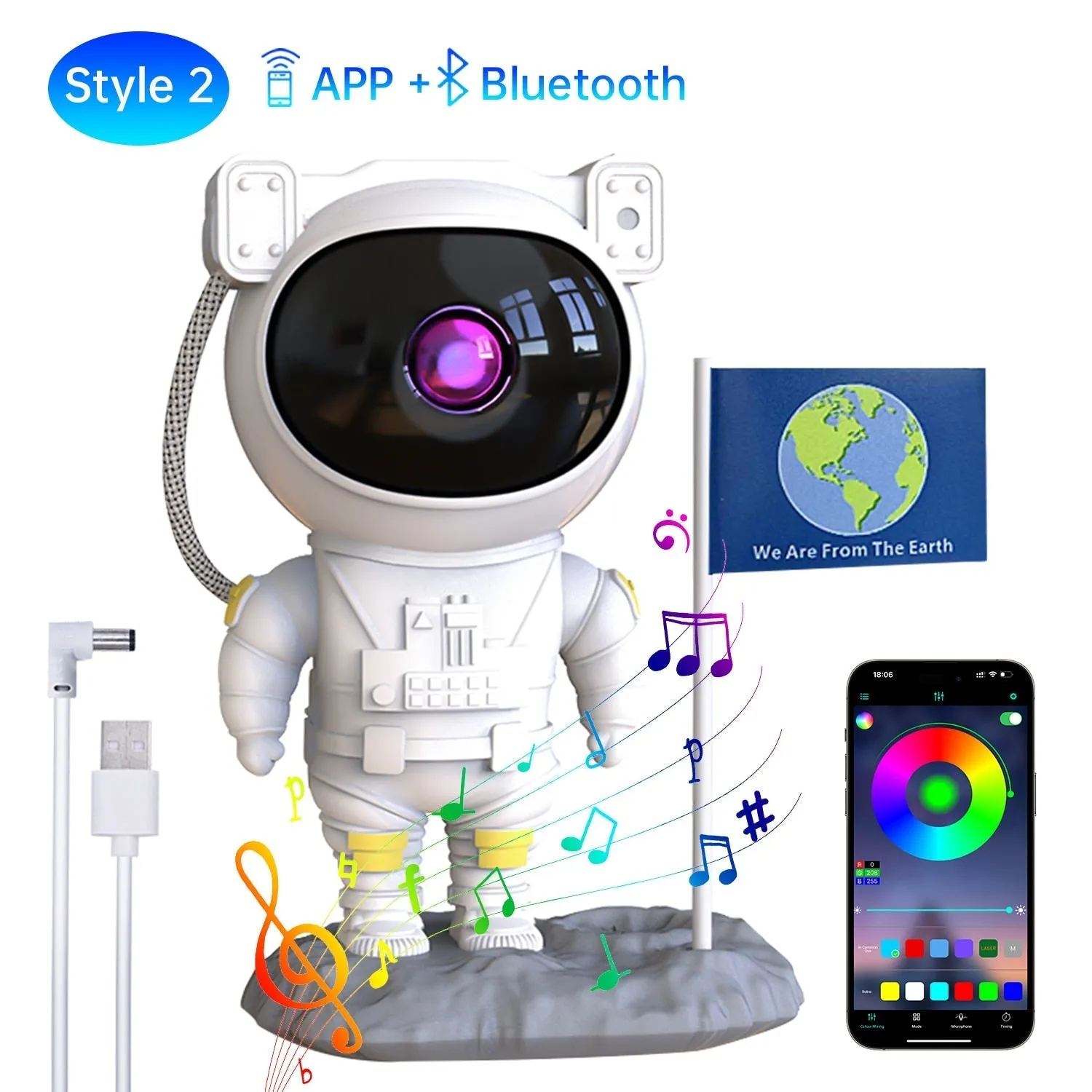 Kids Star Projector Night Light with Remote Control 360°Adjustable Design Astronaut Nebula Galaxy Lighting for Children Adults