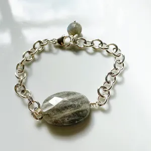 Maya - Chunky Labradorite Chain Bracelet in Silver or Gold