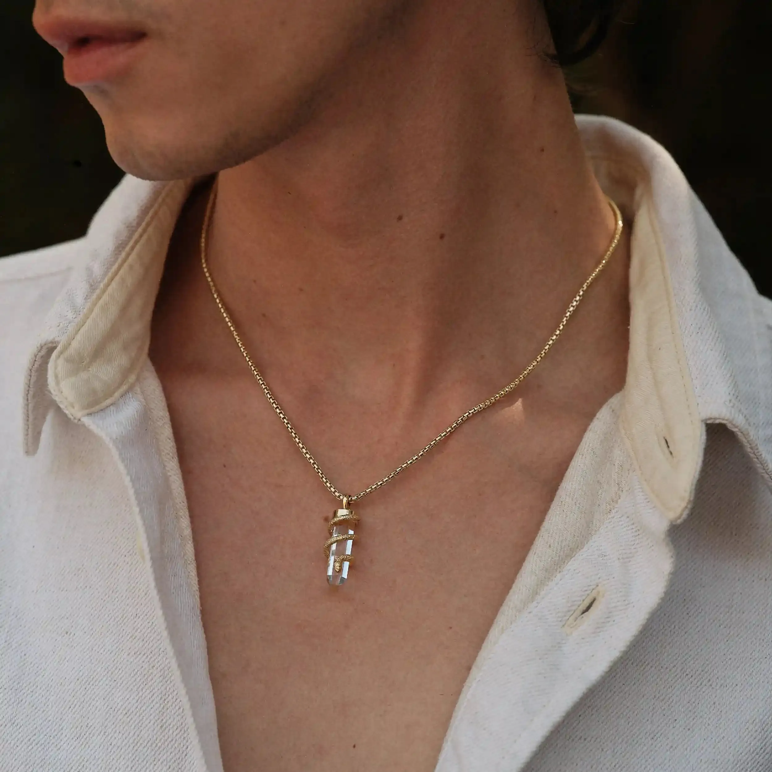 Men's Guardian's Crystal Necklace