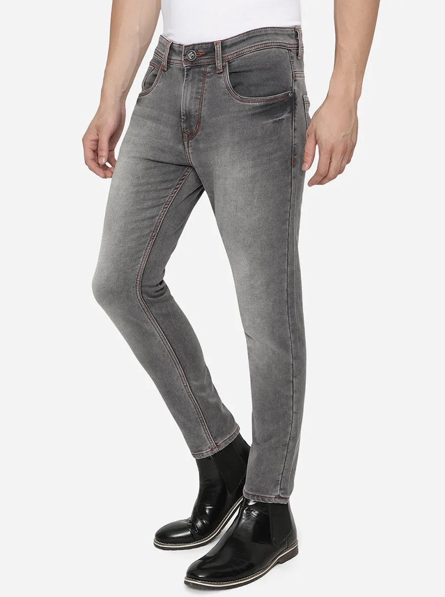 Midnight Grey Washed Slim Fit Jeans | Greenfibre