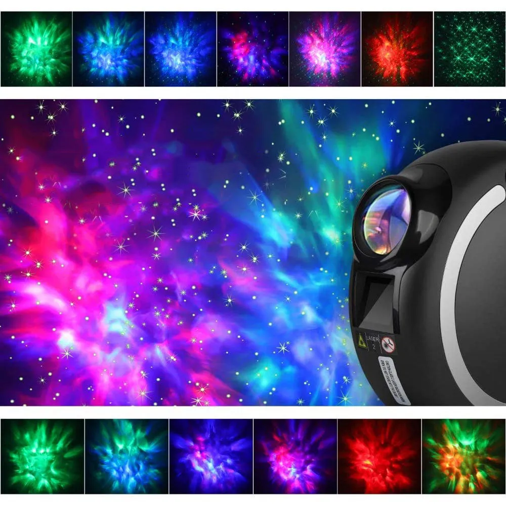 PQ Bluetooth Music Star Projector Night Light Remote Control