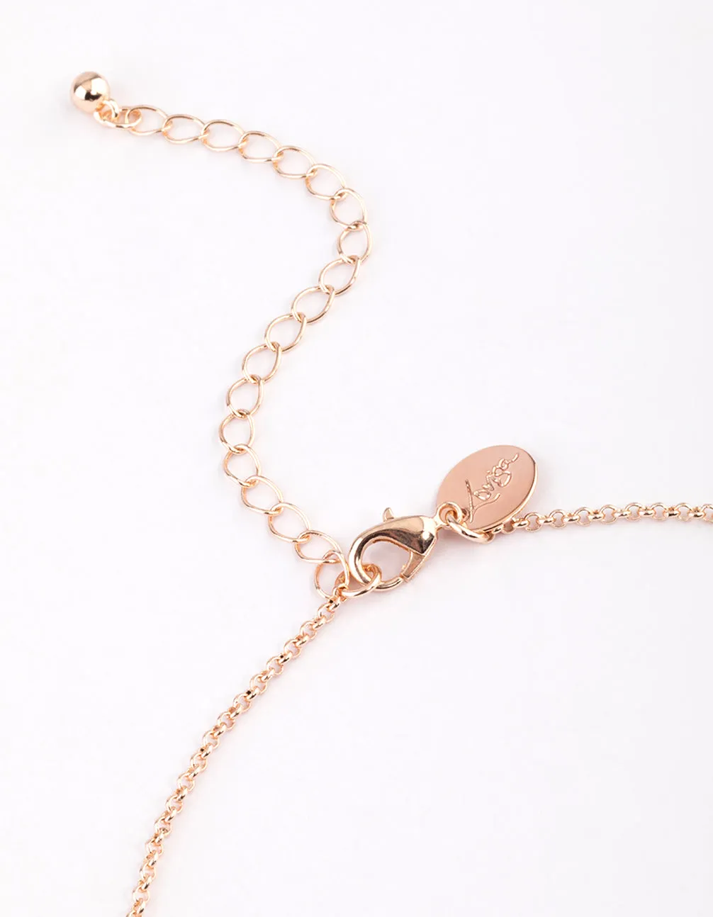 Rose Gold Bubble 3D Heart Necklace