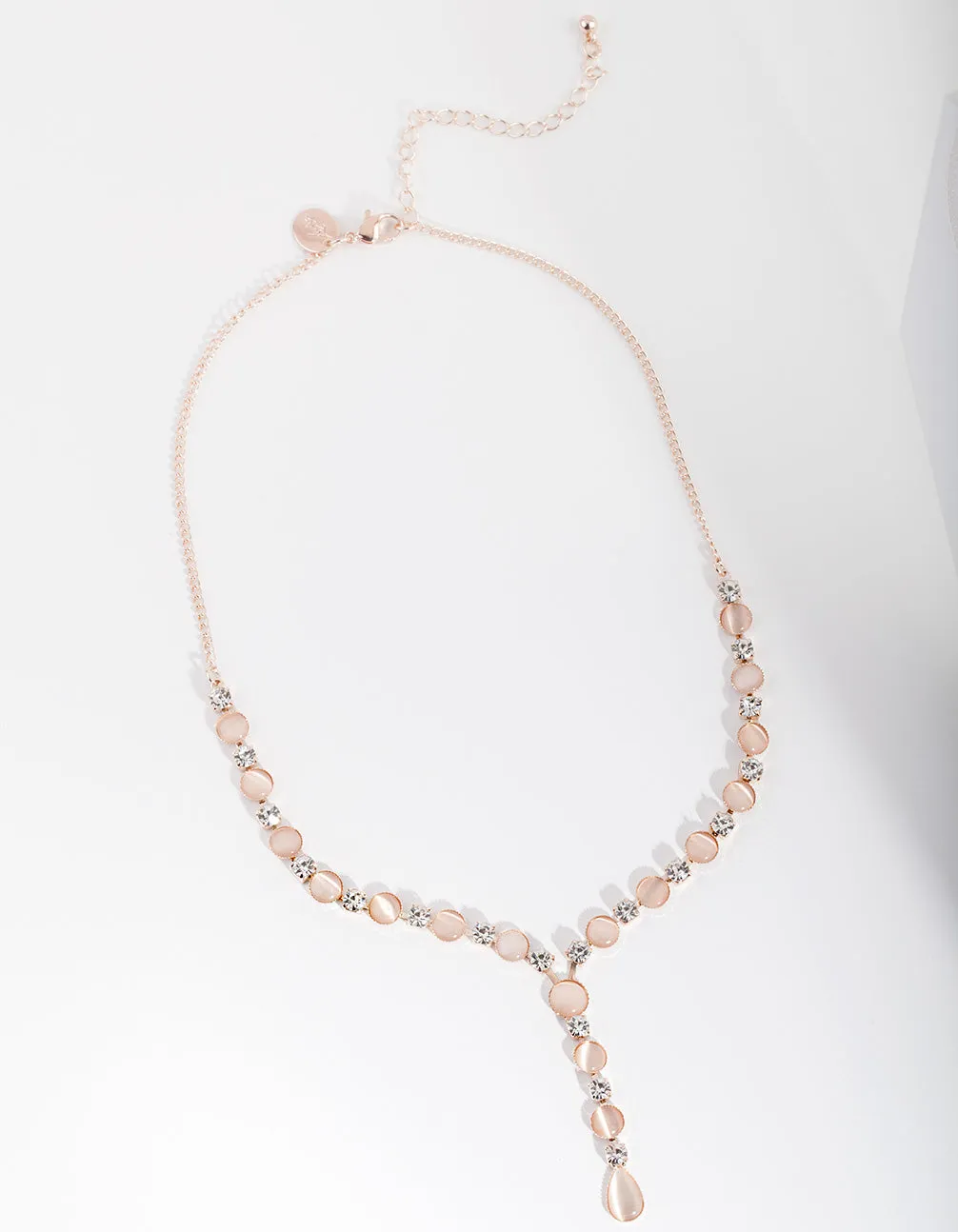 Rose Gold Catseye Gem Necklace