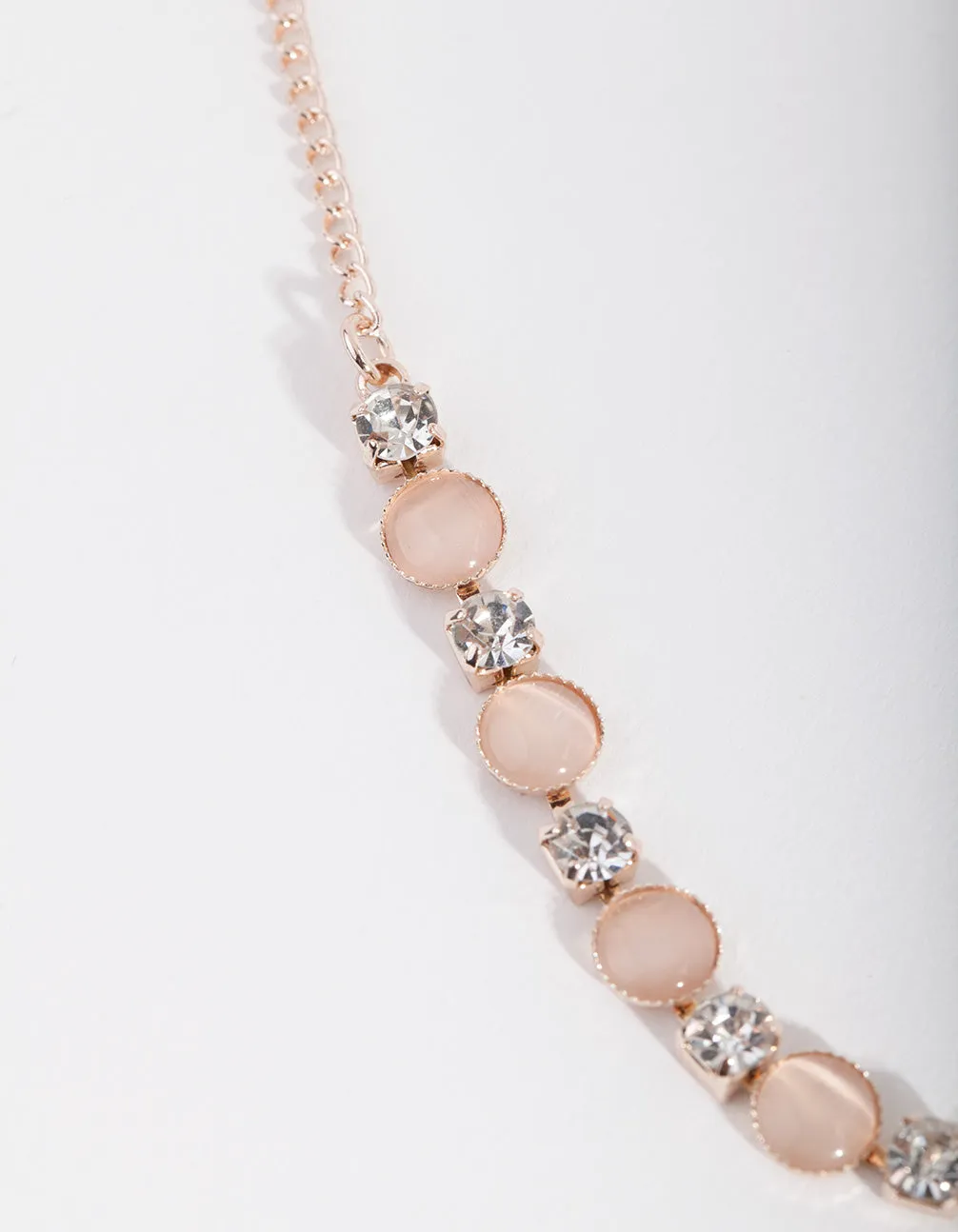 Rose Gold Catseye Gem Necklace