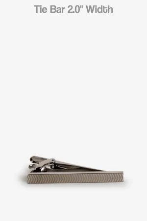 Silver Chevron Tie Bar