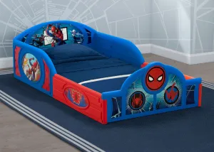 Spider-Man Sleep and Play Toddler Bed with Built-In Guardrails