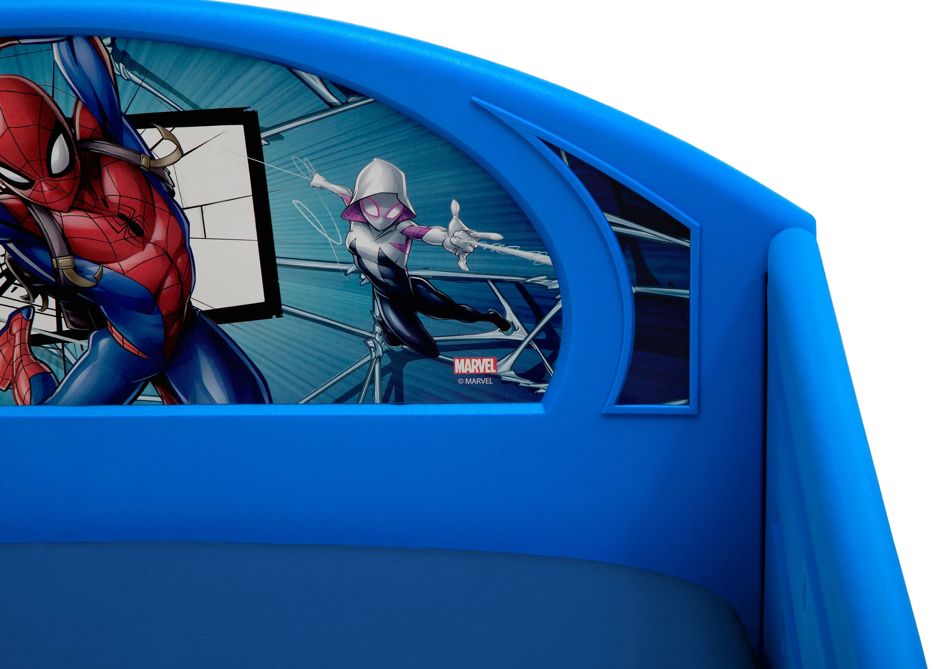 Spider-Man Sleep and Play Toddler Bed with Built-In Guardrails