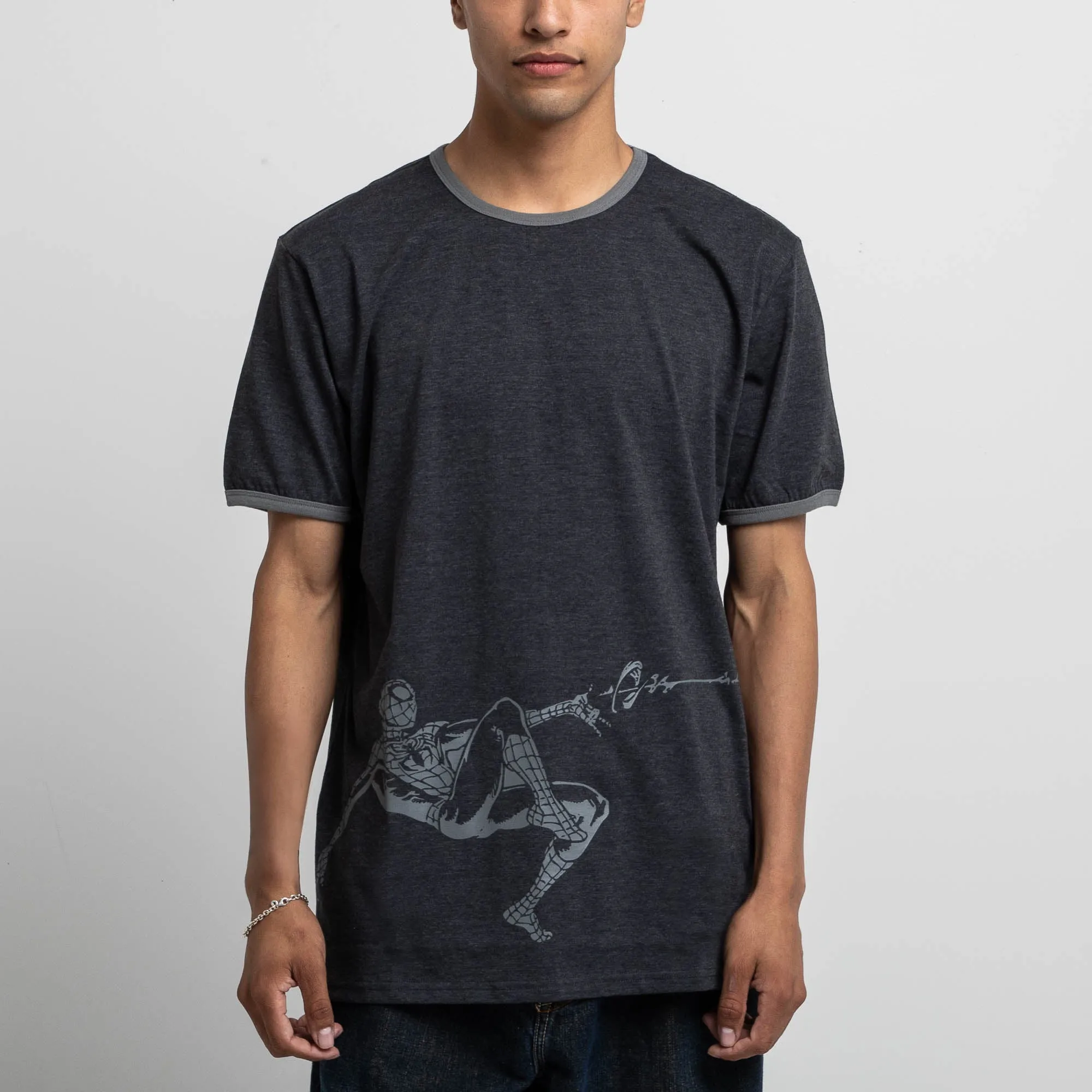 Spider-Man Web Slinging Charcoal Tee